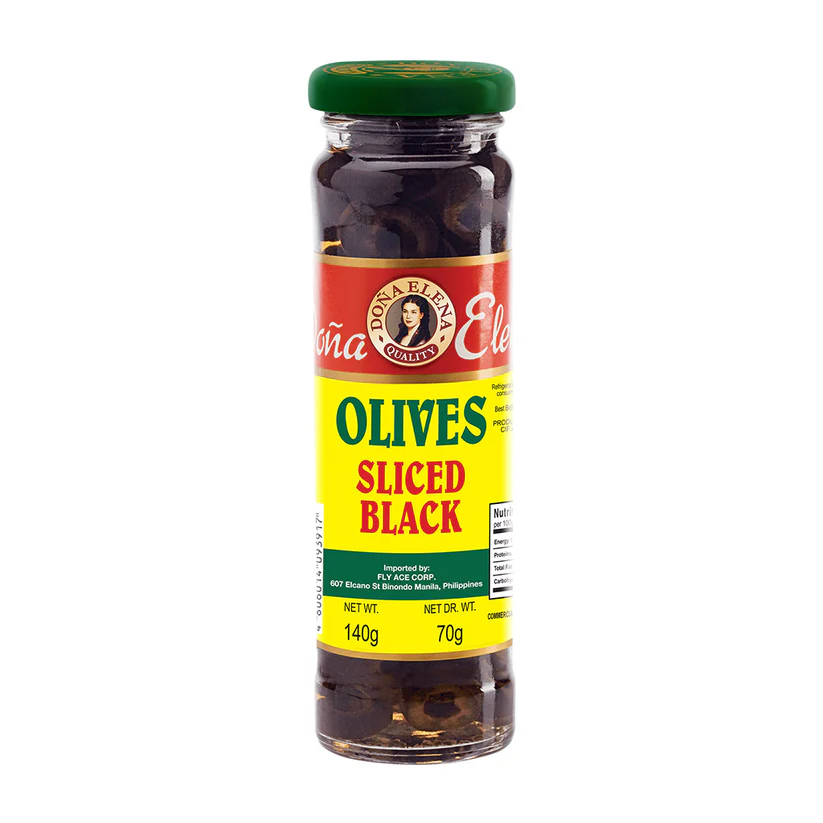 Doña Elena Sliced Black Olives 140gX12