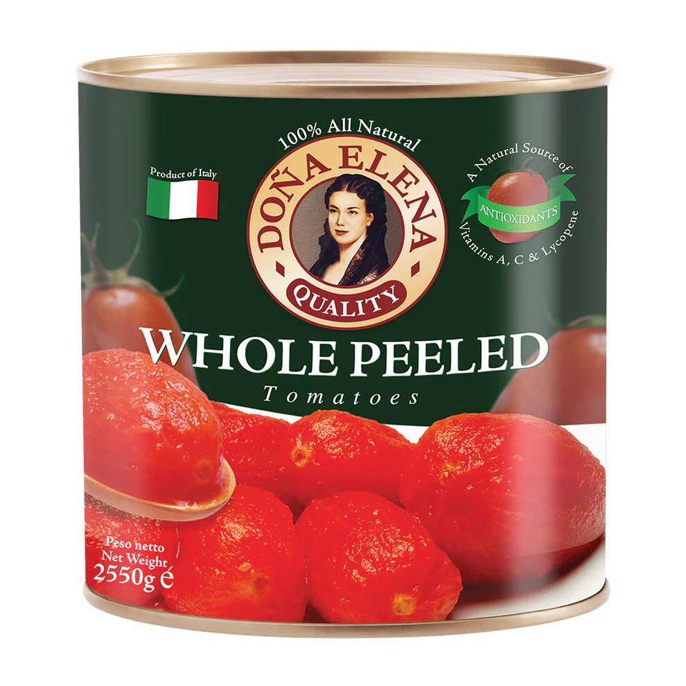 DOÑA ELENA WHOLE PEELED CANNED TOMATOES 2550g X 6
