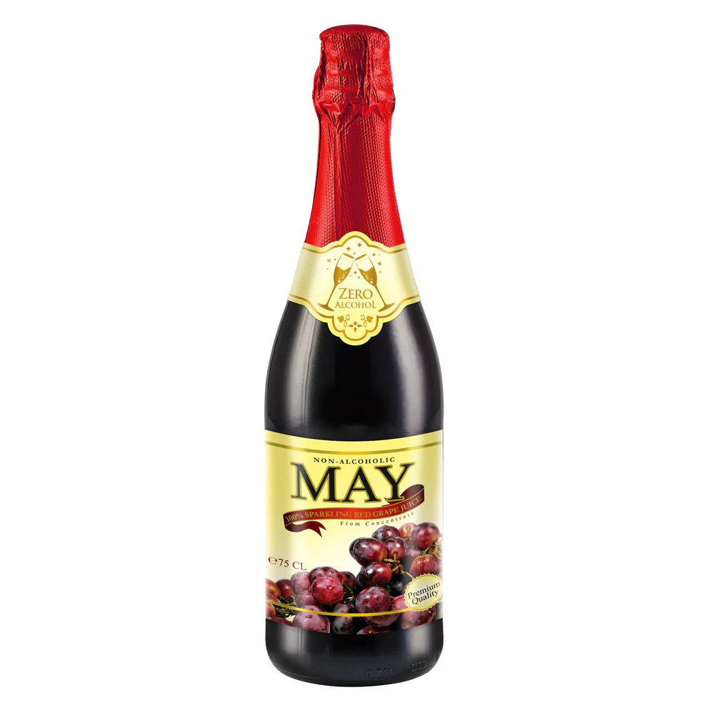 May 100% Sparkling Red Grape Juice 750ml X 12