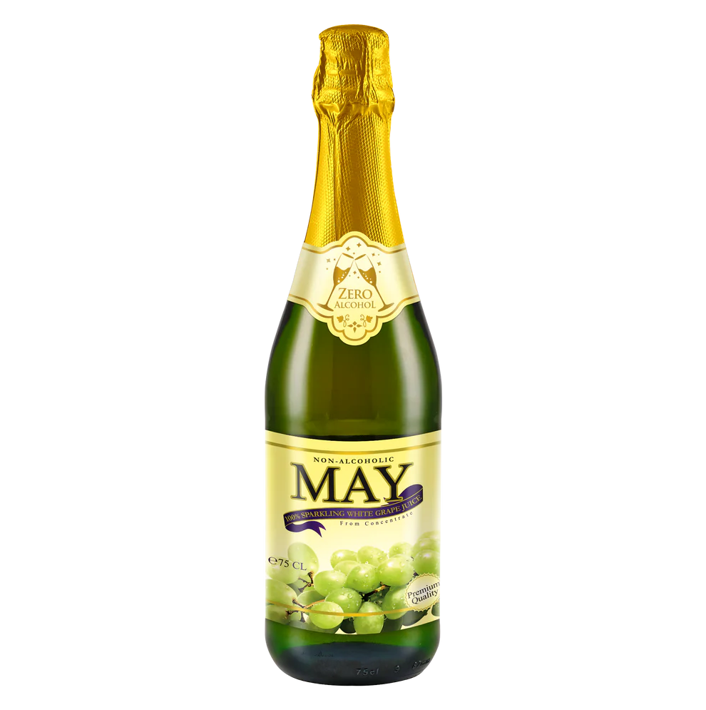 May 100% Sparkling White Grape Juice 750ml X 12